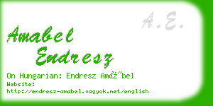 amabel endresz business card